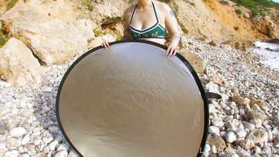 Strawberry-blonde BBW Eagerly Rides Cock Outdoors