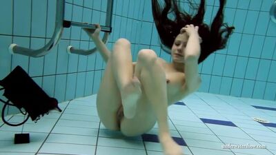 Kristy in a See Through Dress Underwater