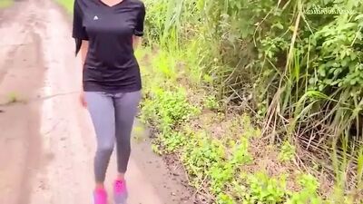 Very Risky Public Fuck with a Beautiful Girl at Jogging Park