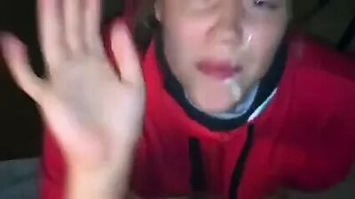 White Female Gives a High Five for Black Cum