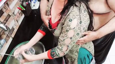 Indian Stepson Drinking Milk Big Tits Than Fuck Her in Big Ass with Clear Hindi Audio