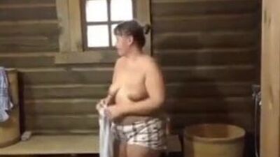 Big Russian Amateur Stripping Pissing and Washing