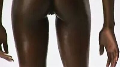 Sexy Skinny Black Girl Fitness Workout Fun