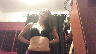 Trying on bras/boob play