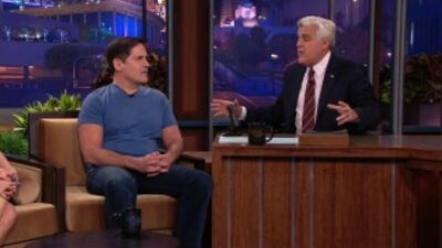 Ванесса Хадженс і Марк Кубан у телешоу «The Tonight Show With Jay Leno» (15 січня 2014 року)