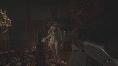 Mod de nudez da Sra. Dumitrescu em Resident Evil Village
