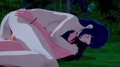 Kushina Uzumaki x Hinata Hyuuga – futanari; yuri; lesbijki; seks oralny; lodzik; na pieska; orgazm podczas ujeżdżania; porno hentai 3D [Naruto]