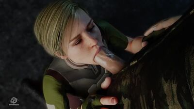 Mortal Kombat 11: Кассі Кейдж робить мінет (анімація зі звуком)