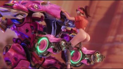 D.Va өзінің жыныстық ойыншығының үстінде мінді - 3D порно / 3Dポルノ