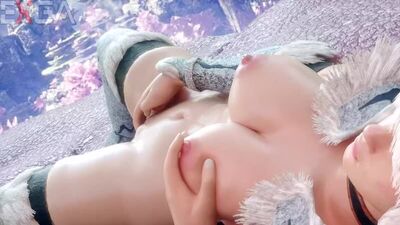 (Son) Armure de Kirin - Ela en solo [Monster Hunter: World ; Porno ; Hentai ; Seins ; Masturbation ; Chatte ; R34 ; Blender ; порно ; секс ; соло]