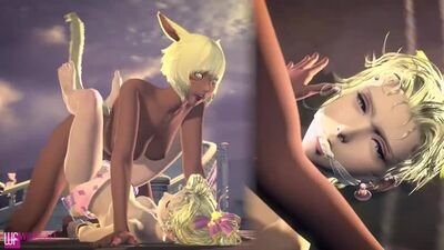 (Son) Y'shtola & Terra Branford en futanari sur une femme [Final Fantasy ; FF ; Porno ; Hentai ; Dickgirl ; R34 ; Sexe ; SFM ; порно ; футанари]