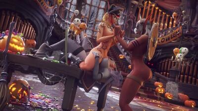 (Sonido) Futanari de elfa de sangre y elfa nocturna en una follada facial femenina; cubana [World of Warcraft; WoW; porno; hentai; Dickgirl; R34; sexo; Blender]