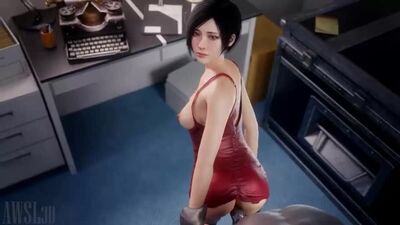 (Звук) Секс з Адою Вонг від першої особи [Resident Evil; порно; хентай; велика дупа; червона сукня; R34; секс; SFM; порно; секс]