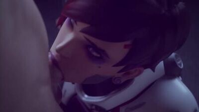 Sombra - sexo oral; cunnilingus; mamada; garganta profunda; follada facial; porno hentai en 3D; [Overwatch]