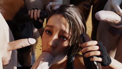 Jill Valentine – Gruppensex; Gangbang; BBC; Handjob; Masturbation; Oralsex; Cunnilingus; Blowjob; 3D-Sex-Porno-Hentai; [Resident Evil]