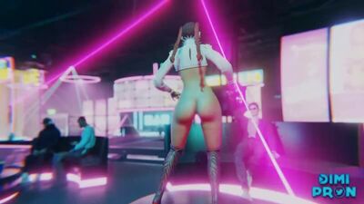 Loba - mulher fácil; prostituta; dança; rabo grande; meias; pornografia hentai 3D; (por DIMIPRON) [Apex Legends]