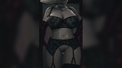 (Дыбыс)Альцина Димитреску әйелдік жеке жүріп келе жатқан вер.2 [Resident Evil: Village; порно; хентай; үлкен кеуде; R34; секс; блендер; порно; соло; секс]