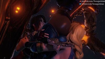 (Áudio) Taki & Sophitia Alexandra (mulher futanari) a fazer sexo oral [Soul Calibur; Pornô; Hentai; Dickgirl; R34; Sexo; Blender; порно; футанари]