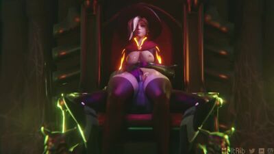 Mercy x Widowmaker - futanari; strap-on; yuri; lesbian; riding; vaginal; anal; creampie; orgasm; 3D sex porn hentai; [Overwatch]
