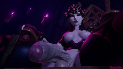 (Звук) Футанарі «Widowmaker» у ракурсі від першої особи [Overwatch; Порно; Хентай; Оральний секс; Реверс; R34; Секс; Блендер; порно; секс; футанарі; Overwatch]