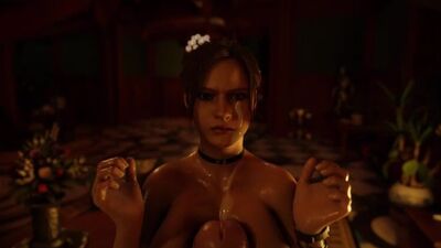 (Dźwięk) Alcina Dimitrescu i Claire Redfield – futanari w wersji z kobiecą perspektywą [Resident Evil; porno; hentai; R34; seks; Blender; порно; фута]