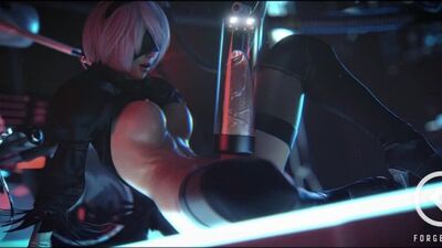 (Áudio) Yorha 2B futanari - Versão de masturbação a solo. Loop [NieR: Automata; Pornô; Hentai; Dickgirl; R34; Blender; порно; секс; футанари; соло]