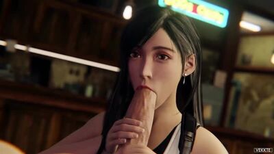 Tifa Lockhart - sexe oral ; cunnilingus ; fellation ; gorge profonde ; baise buccale ; branlette ; masturbation ; porno hentai 3D ; [Final Fantasy]