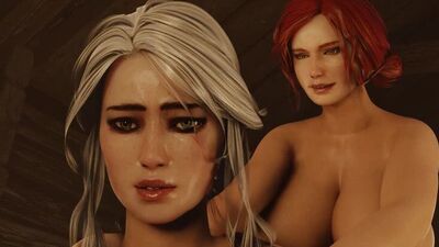 (Son) Triss Merigold et Cirilla en version futanari [The Witcher 3 ; Porno ; Hentai ; Dickgirl ; R34 ; Sexe ; Blender ; порно ; Ведьмак ; футанари]