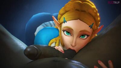 Księżniczka Zelda – BBC; seks oralny; minet; lodzik; głębokie gardło; rżnięcie w twarz; rżnięcie w usta; elf; hentai z seksem 3D; [The Legend of Zelda]