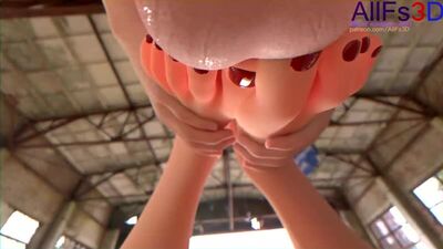 Fellation avec les pieds par Chun-li