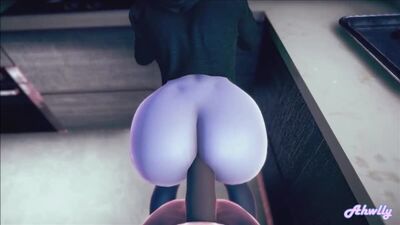 Widowmaker - BBC ; levrette ; baise vaginale ; gros cul ; fesses rebondies ; porno hentai 3D ; [Overwatch]