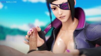 (Áudio) Juri Han em primeira pessoa - Masturbação manual - Praia [Street Fighter, MagMallow;Porn;Hentai;R34;Sexo;Blender;pornô;hentai]