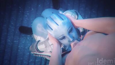 Liara TSoni – seks oralny; minet; obciąganie; głębokie gardło; ruchanie w usta; duży tyłek; seks 3D, porno, hentai; [Mass Effect]