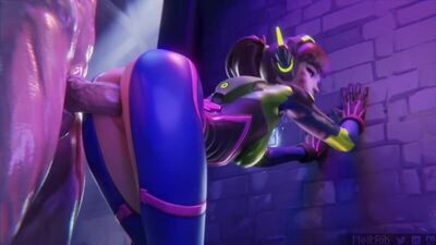 D.Va – Doggy-Style; dicker Hintern; große Pobacken; Strümpfe; 3D-Sex-Hentai-Porno; [Overwatch]