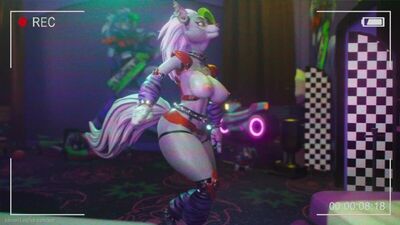 Furry, yiff, FNAF, Roxanne, lobo, sexo, paródia pornográfica, FNAF 9, Security Breach, dança