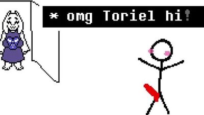 Futrzasty yiff z „Undertale” – koza – mem na Halloween