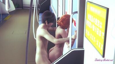 Viúva Negra - é fodida no comboio; à canzana; rabo grande; bundão; vadia; puta; pornografia hentai 3D; [Marvel]