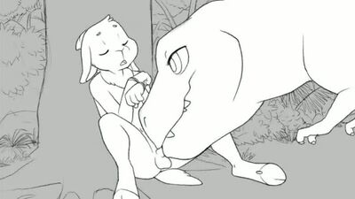 2D-Yiff-Heterosex-Furry-Porno-Sex E621 FYE – Dinosaurier, Dino, MILF lutscht den Penis einer Ziege, Femdom-Blowjob