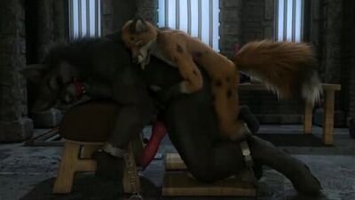 3D-гей-БДСМ, Yiff від H0rs3, фуррі-порно, секс, E621, FYE, бондаж, Лисиця трахає перевертня, вовк, анал, БДСМ