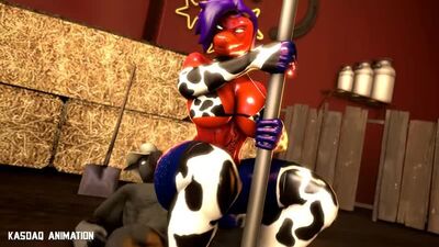 3D yiff par kasdaq - Yiff furry - Sexe E621 FYE - Salope en costume de cow-girl écailleuse hétéro