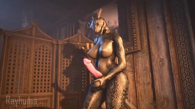 Rayhuma-ның 3D йиффы, фурри порно, Sex E621, FYE, Straight, Scalie, Argonian, Skyrim, R34, Rule34, Solo, Futa, Futanari