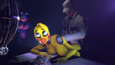 3D Yiff por Vyne, pornografia furry, sexo, E621, heterossexual, FNAF (Five Nights at Freddy's), R34, Rule34, Toy Chica, à canzana