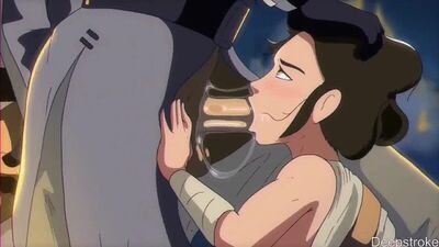Rey Skywalker - group sex; gangbang; double penetration; anal; blowjob; orgasm; 3D sex, hentai porn; (by deepstroke) [Star Wars]