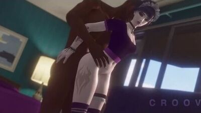 Widowmaker - BBC ; blacked ; interracial ; levrette ; baise vaginale ; porno hentai 3D ; [Overwatch]