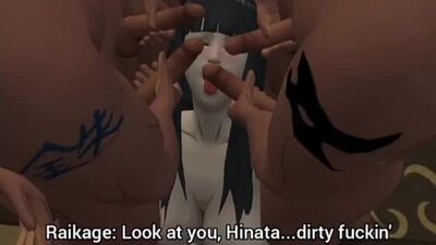 Hinata Hyuuga (Uzumaki) x Raikage x Killer Bee - Hinata trai Naruto; netorare; pornografia hentai com sexo em 3D (parte 6/8) [Naruto | Boruto]