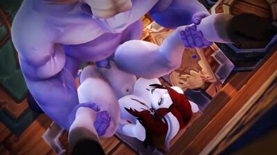 Draenei x Draenei feminina - NSFW; posição missionária; seios grandes; mamas grandes; pornografia hentai 3D; (por @BombowyKurczak) [World of Warcraft]