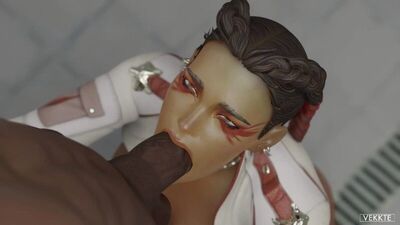 Loba - BBC; blacked; hentai interracial; sexo oral; minet; mamada; garganta profunda; follada facial; porno hentai 3D; [Apex Legends]