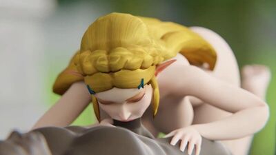 Princesa Zelda - BBC; interracial; hentai interracial; sexo oral; minet; mamada; follada en la boca; porno hentai 3D [The Legend of Zelda]