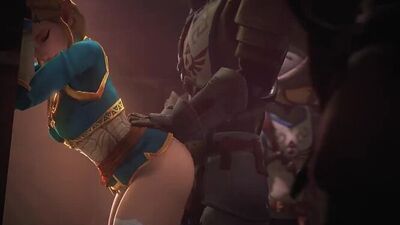 Księżniczka Zelda – elfka; pozycja na pieska; seks analny; duży tyłek; pończochy; hentai 3D; [The Legend of Zelda]