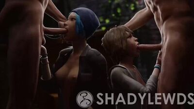 Maxine (Max Caulfield) x Chloe Price - NSFW ; gif ; animation ; fellation ; porno hentai 3D ; (par @ShadyLewds) [Life is Strange]
